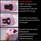 Ufatansy LED Light Up Wheels Skate Roller Shoes