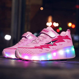 Ufatansy LED Light Up Wheels Skate Roller Shoes