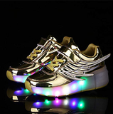 Ufatansy LED Light Up Wheels Skate Roller Shoes