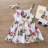 2019 Summer Kid Baby Girl Fashion Princess Floral Backless Sling Dress Children Girls Toddler Sleeveless Clothes Dresses
