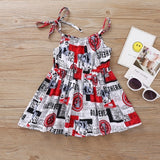 2019 Summer Kid Baby Girl Fashion Princess Floral Backless Sling Dress Children Girls Toddler Sleeveless Clothes Dresses