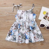 2019 Summer Kid Baby Girl Fashion Princess Floral Backless Sling Dress Children Girls Toddler Sleeveless Clothes Dresses
