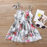 2019 Summer Kid Baby Girl Fashion Princess Floral Backless Sling Dress Children Girls Toddler Sleeveless Clothes Dresses