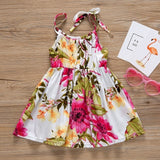 2019 Summer Kid Baby Girl Fashion Princess Floral Backless Sling Dress Children Girls Toddler Sleeveless Clothes Dresses