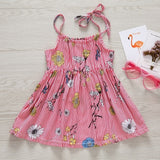 2019 Summer Kid Baby Girl Fashion Princess Floral Backless Sling Dress Children Girls Toddler Sleeveless Clothes Dresses