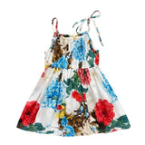 2019 Summer Kid Baby Girl Fashion Princess Floral Backless Sling Dress Children Girls Toddler Sleeveless Clothes Dresses