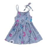 2019 Summer Kid Baby Girl Fashion Princess Floral Backless Sling Dress Children Girls Toddler Sleeveless Clothes Dresses