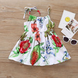 2019 Summer Kid Baby Girl Fashion Princess Floral Backless Sling Dress Children Girls Toddler Sleeveless Clothes Dresses