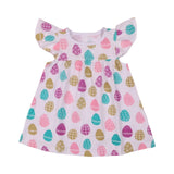 Baby dresses Boutique Kids Ruffle Pearl Dress little girls dresses Cotton Toddler Girls Smocked Flutter Sleeve Blank Dress