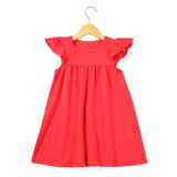 Baby dresses Boutique Kids Ruffle Pearl Dress little girls dresses Cotton Toddler Girls Smocked Flutter Sleeve Blank Dress