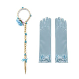 Girl Fluffy Princess Ball Gown Kids Tulle Lace Shoudlerless Performance Dress Cinderella Gorgeous Blue Costumes Halloween Party