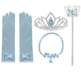 Girl Fluffy Princess Ball Gown Kids Tulle Lace Shoudlerless Performance Dress Cinderella Gorgeous Blue Costumes Halloween Party