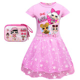 Toddler Girl Cartoon Pink Dress