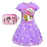Toddler Girl Cartoon Pink Dress
