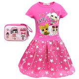 Toddler Girl Cartoon Pink Dress