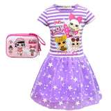 Toddler Girl Cartoon Pink Dress