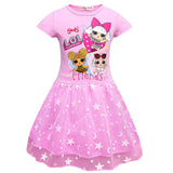 Toddler Girl Cartoon Pink Dress