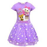 Toddler Girl Cartoon Pink Dress