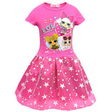 Toddler Girl Cartoon Pink Dress