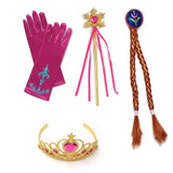 Princess Anna Party Supplies Cosplay Costume for Girls Carnival Kids Dress up Clothing Halloween Birthday Fancy Snow Queen Dress